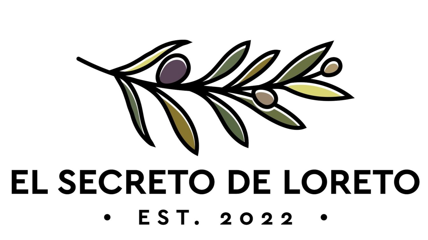 Logotipo El Secreto de Loreto, rama de olivo.